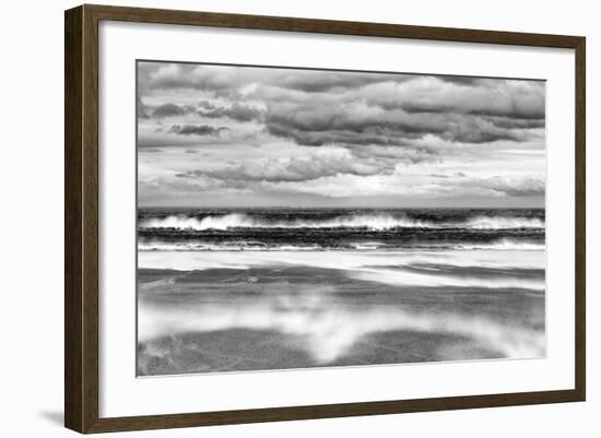 Windy Day on a Sandy Beach Between Bamburgh and Seahouses, Northumberland, Uk-Nadia Isakova-Framed Photographic Print