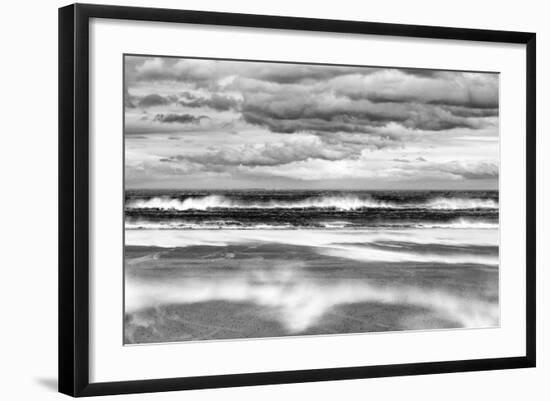 Windy Day on a Sandy Beach Between Bamburgh and Seahouses, Northumberland, Uk-Nadia Isakova-Framed Photographic Print