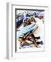 Windy Day On Eastbourne Pier-Dorothy Berry-Lound-Framed Giclee Print