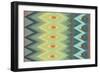 Windy Rug Pattern in Greens-null-Framed Giclee Print