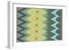 Windy Rug Pattern in Greens-null-Framed Giclee Print