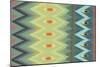 Windy Rug Pattern in Greens-null-Mounted Giclee Print