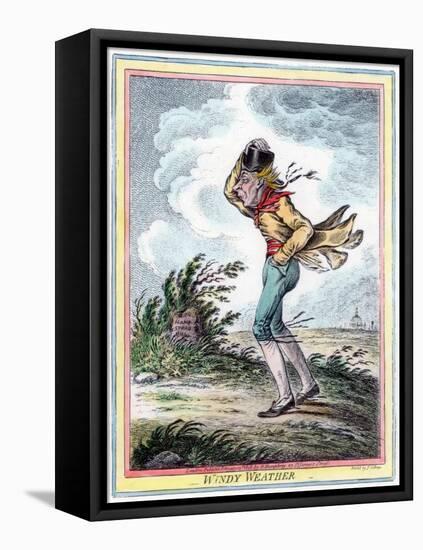Windy Weather, 1808-James Gillray-Framed Stretched Canvas