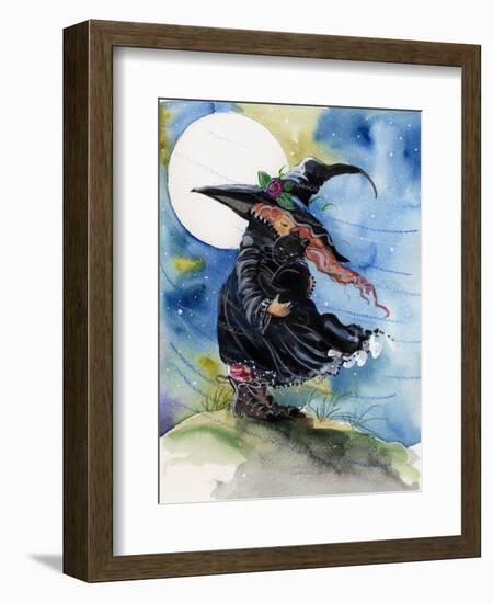 Windy Witch Halloween-sylvia pimental-Framed Art Print