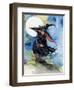 Windy Witch Halloween-sylvia pimental-Framed Art Print