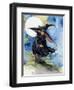 Windy Witch Halloween-sylvia pimental-Framed Art Print