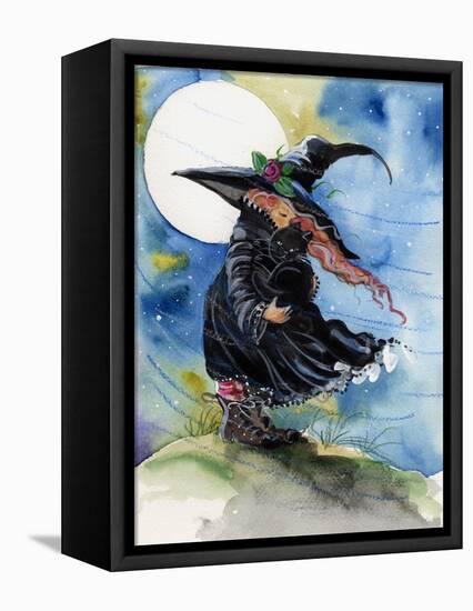 Windy Witch Halloween-sylvia pimental-Framed Stretched Canvas