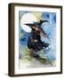 Windy Witch Halloween-sylvia pimental-Framed Art Print