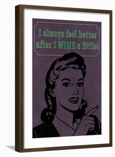 Wine a Little-Lantern Press-Framed Art Print