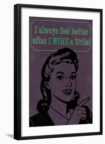 Wine a Little-Lantern Press-Framed Art Print
