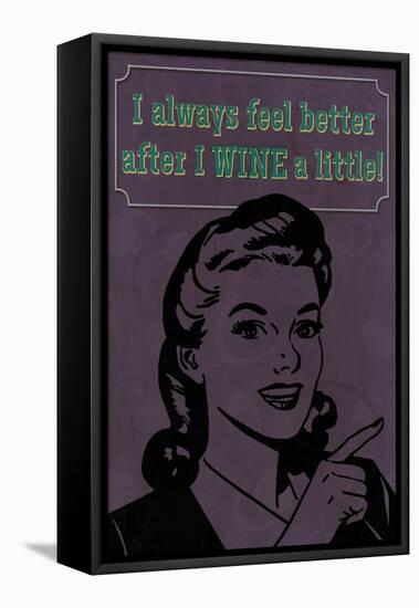 Wine a Little-Lantern Press-Framed Stretched Canvas