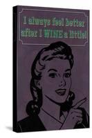 Wine a Little-Lantern Press-Stretched Canvas