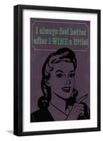 Wine a Little-Lantern Press-Framed Art Print