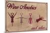 Wine Aerobics-Lantern Press-Mounted Art Print