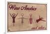 Wine Aerobics-Lantern Press-Framed Art Print