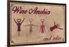 Wine Aerobics-Lantern Press-Framed Art Print