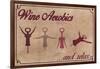 Wine Aerobics-Lantern Press-Framed Art Print