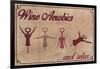 Wine Aerobics-Lantern Press-Framed Art Print