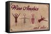 Wine Aerobics-Lantern Press-Framed Stretched Canvas