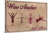 Wine Aerobics-Lantern Press-Stretched Canvas