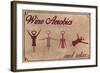 Wine Aerobics-Lantern Press-Framed Art Print