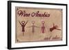 Wine Aerobics-Lantern Press-Framed Art Print