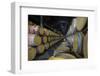 Wine Ageing in Oak Barrels in a Cellar at a Winery in the Alto Douro Region of Portugal, Europe-Alex Treadway-Framed Photographic Print