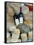 Wine and Cheese at Open-Air Market, Lake Maggiore, Arona, Italy-Lisa S. Engelbrecht-Framed Stretched Canvas