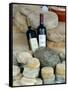 Wine and Cheese at Open-Air Market, Lake Maggiore, Arona, Italy-Lisa S. Engelbrecht-Framed Stretched Canvas