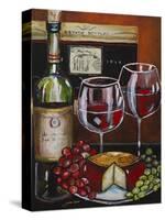 Wine and Cheese III-Jennifer Garant-Stretched Canvas