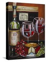 Wine and Cheese III-Jennifer Garant-Stretched Canvas