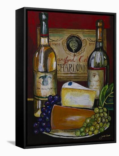 Wine and Cheese IV-Jennifer Garant-Framed Stretched Canvas