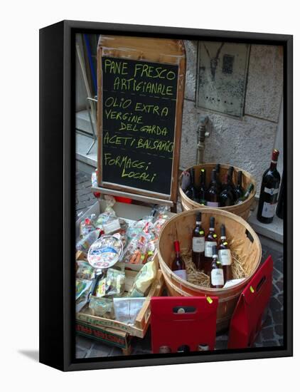 Wine and Cheese Shop, Lake Garda, Bardolino, Italy-Lisa S^ Engelbrecht-Framed Stretched Canvas