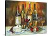 Wine and Cheese-Jennifer Garant-Stretched Canvas