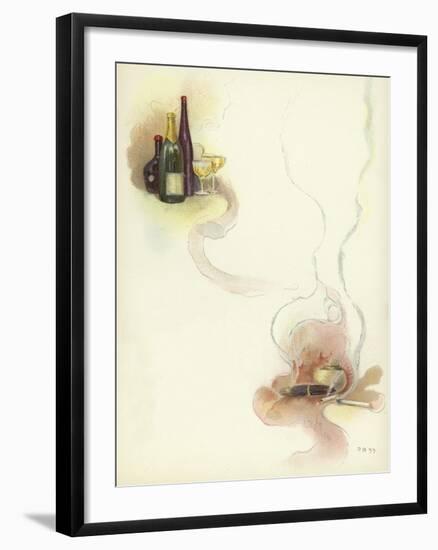 Wine and Cigars at the Savoy Hotel-Dudley Hardy-Framed Giclee Print