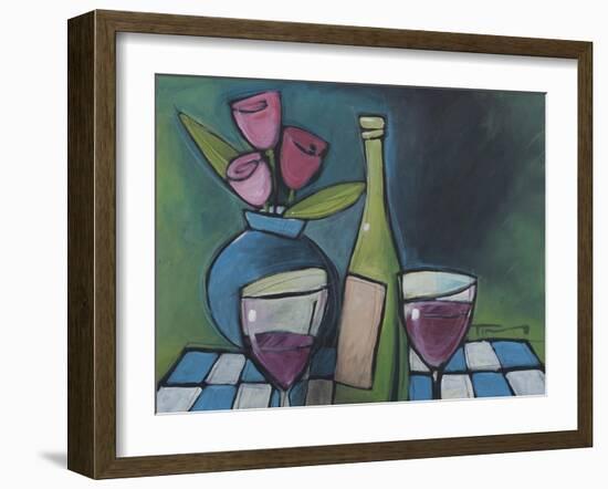 Wine and Flower-Tim Nyberg-Framed Giclee Print