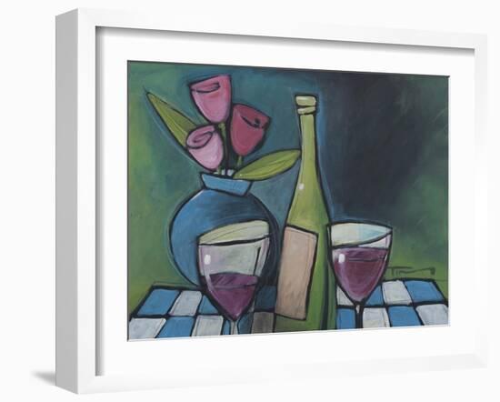 Wine and Flower-Tim Nyberg-Framed Giclee Print