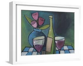 Wine and Flower-Tim Nyberg-Framed Giclee Print