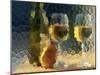 Wine and Glasses Behind Frosted Glass-Mitch Diamond-Mounted Premium Photographic Print