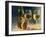 Wine and Glasses Behind Frosted Glass-Mitch Diamond-Framed Photographic Print