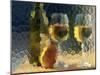 Wine and Glasses Behind Frosted Glass-Mitch Diamond-Mounted Photographic Print