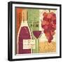 Wine and Grapes I-Veronique Charron-Framed Art Print