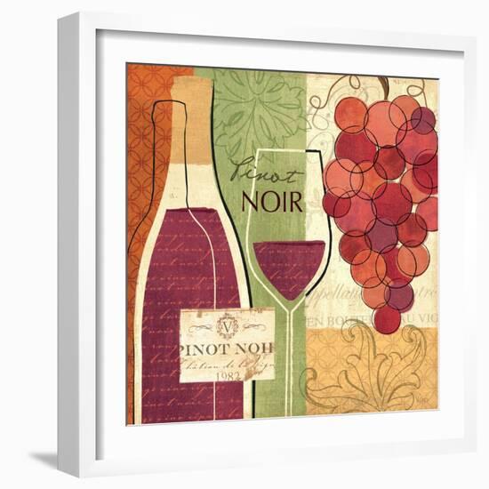 Wine and Grapes I-Veronique Charron-Framed Art Print