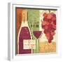 Wine and Grapes I-Veronique Charron-Framed Art Print