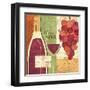 Wine and Grapes I-Veronique Charron-Framed Art Print