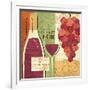 Wine and Grapes I-Veronique Charron-Framed Art Print