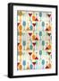 Wine and Martini Glass Pattern-Lantern Press-Framed Art Print