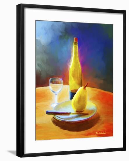 Wine And Pear-Ata Alishahi-Framed Giclee Print