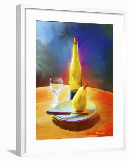 Wine And Pear-Ata Alishahi-Framed Giclee Print