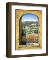 Wine and Poppies II-Marilyn Dunlap-Framed Art Print